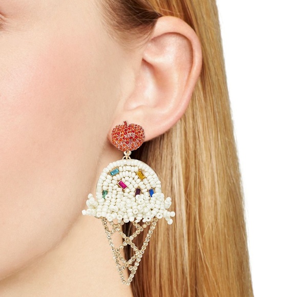 BaubleBar Vanilla Ice Cream Cone Earrings - Picture 3 of 6